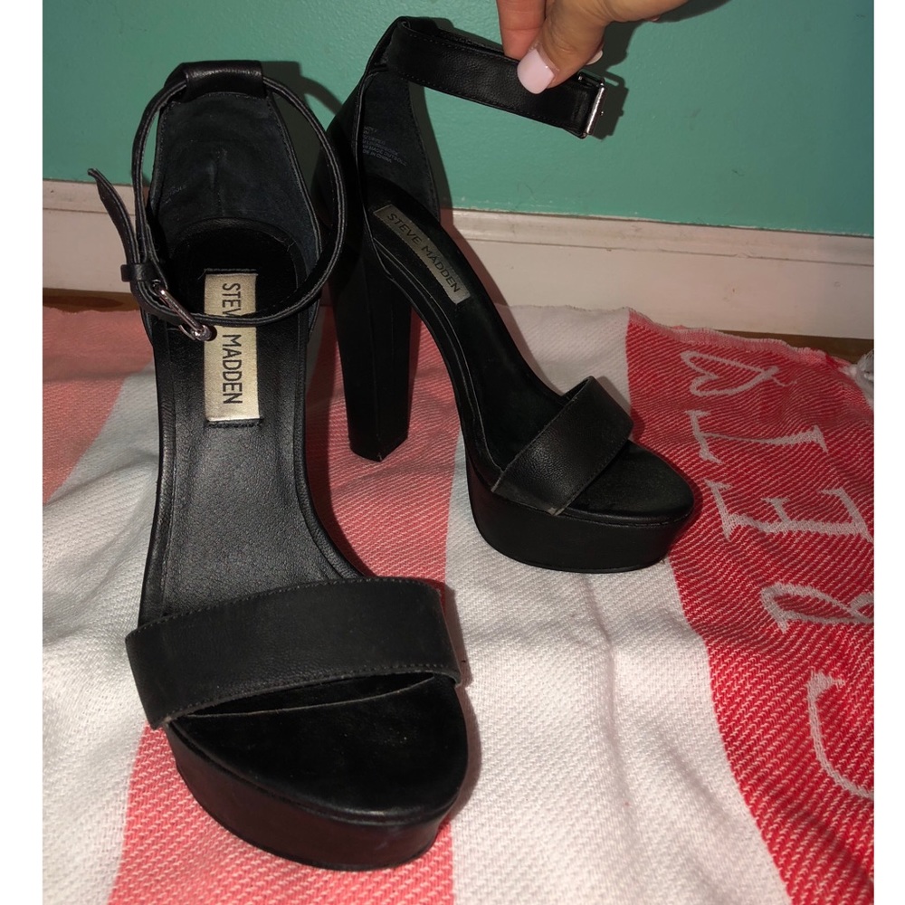 Steve Madden ankle strap platform heels